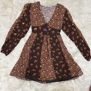 SO Multicolor Floral Dress|Small
